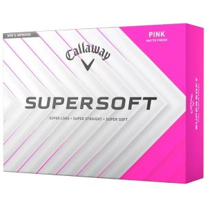 Boite de 12 Balles de Golf Callaway Supersoft Rose New