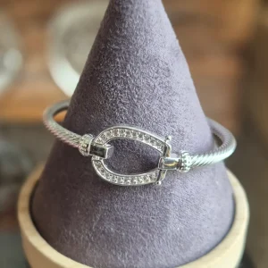 Bracelet Bangle Fer a Cheval Strass