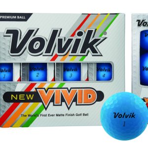 Boite de 12 Balles de Golf Volvik Vivid Bleues