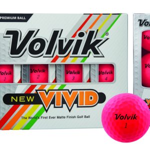 Boite de 12 Balles de Golf Volvik Vivid Rose