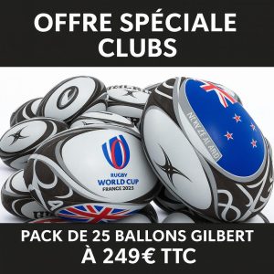 25 Ballons de Rugby Gilbert Nouvelle Zélande Coupe du Monde 2023