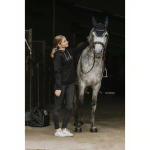 Legging d'équitation Je t'aime EQUITHÈME Iris - Noir