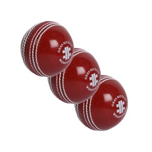 Lot de 3 Balles de Cricket Gray-Nicolls rouges Wonderball