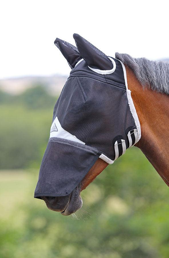 Shires Masque Anti-Mouches Durable avec Nez - 70% Anti UV