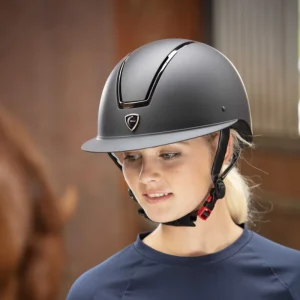 Casque d'équitation Equithème Glint mat - Noir taille S