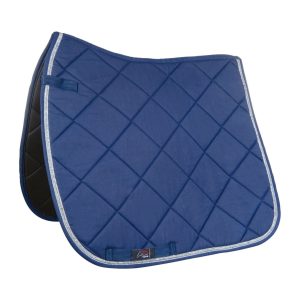 Tapis de selle HKM Romy bleu marine pour poney