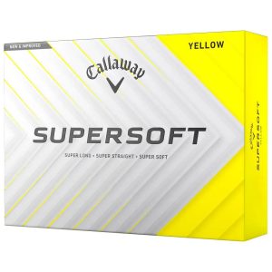 Boite de 12 Balles de Golf Callaway Supersoft Jaune New