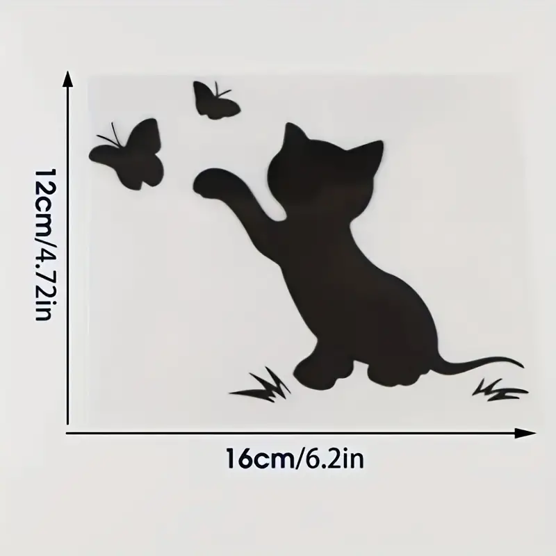 Autocollant Chat et Papillons – Image 4