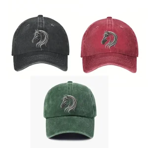 Casquette Vintage avec Tête de Cheval