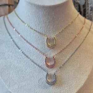 Pendentif Fer à Cheval avec Petite Strass