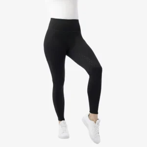 Legging EQUITHÈME "Lyly" fond silicone - Noir
