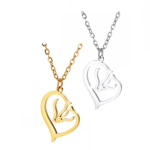 Pendentif Tete des Chevaux en Coeur