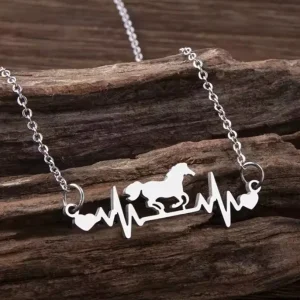 Collier Cheval Rythm Cardiac Argente