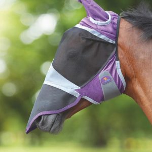 Shires Masque Anti-Mouches Deluxe avec Oreilles et Nez - 70% Anti UV